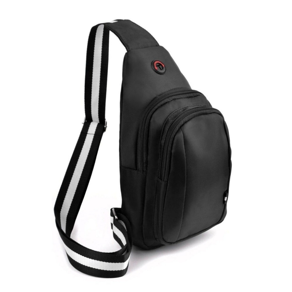 Westend Men's Black Nylon Crossbody Shoulder Unisex Sling Bag - Picture 3 of 4